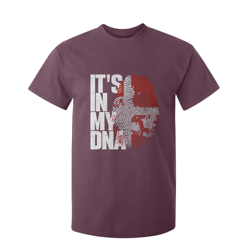 It's in My DNA T Shirt For Kid Denmark Map Flag Danish Gift