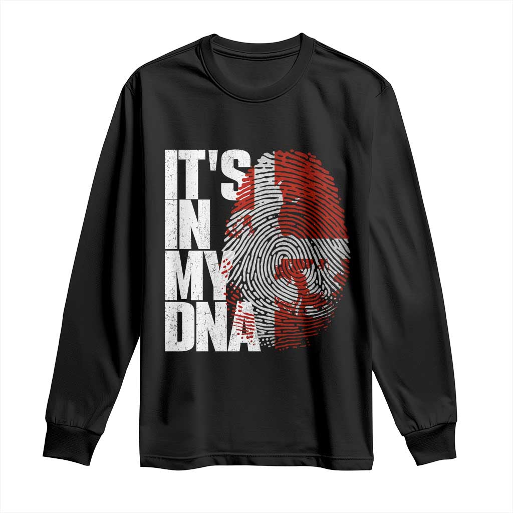 It's in My DNA Long Sleeve Shirt Denmark Map Flag Danish Gift