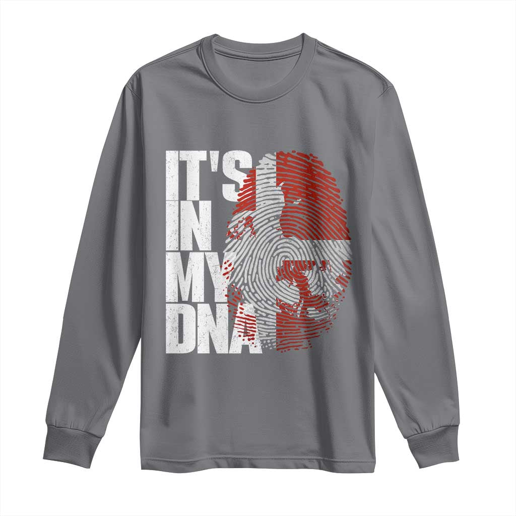 It's in My DNA Long Sleeve Shirt Denmark Map Flag Danish Gift