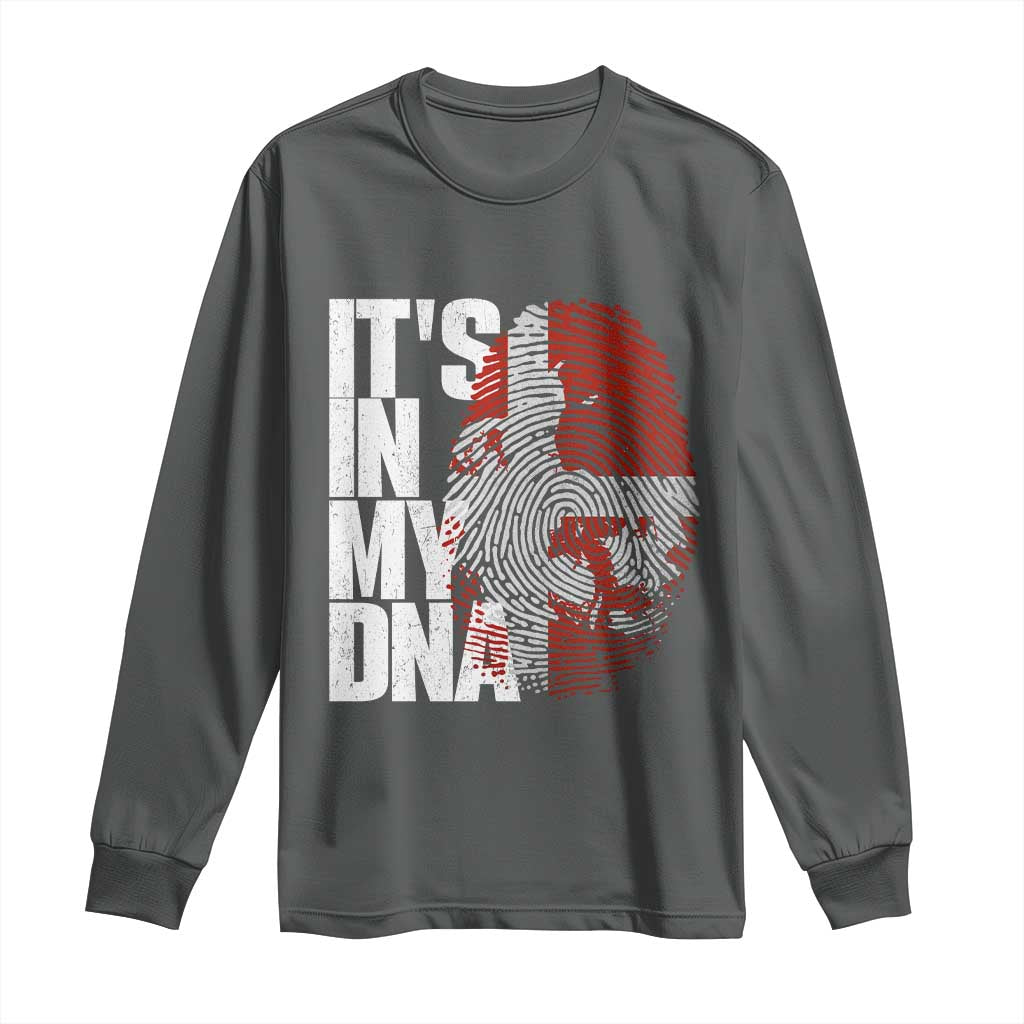 It's in My DNA Long Sleeve Shirt Denmark Map Flag Danish Gift