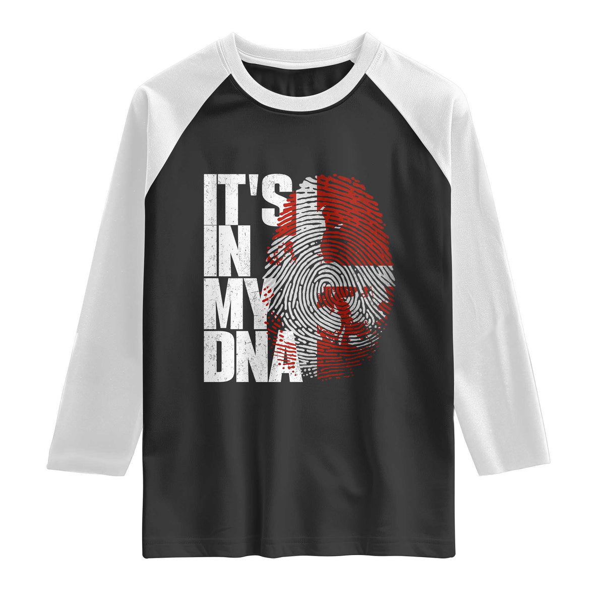 It's in My DNA Raglan Shirt Denmark Map Flag Danish Gift
