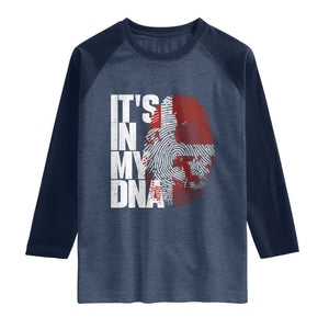 It's in My DNA Raglan Shirt Denmark Map Flag Danish Gift