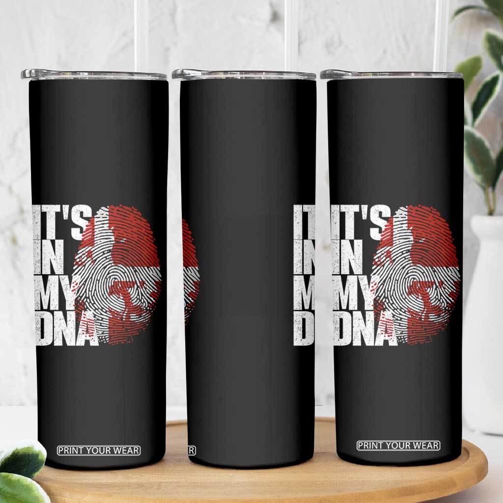 It's in My DNA Skinny Tumbler Denmark Map Flag Danish Gift