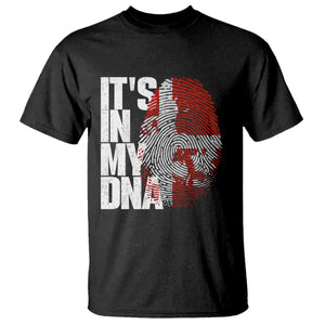 It's in My DNA T Shirt Denmark Map Flag Danish Gift
