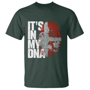 It's in My DNA T Shirt Denmark Map Flag Danish Gift