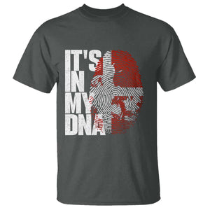 It's in My DNA T Shirt Denmark Map Flag Danish Gift