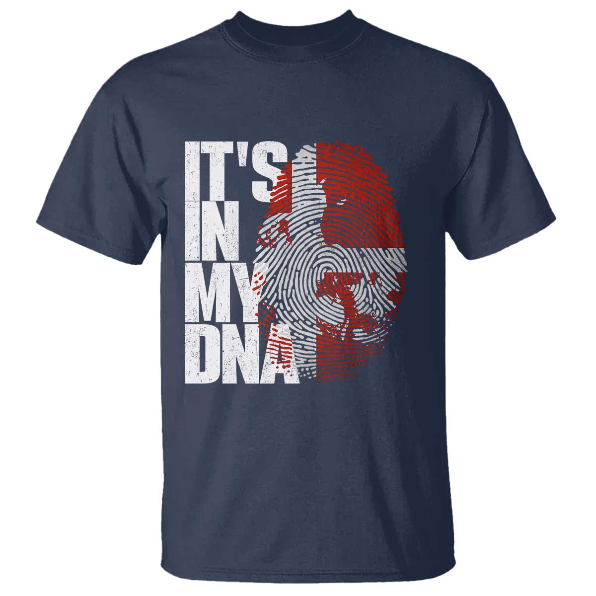 It's in My DNA T Shirt Denmark Map Flag Danish Gift