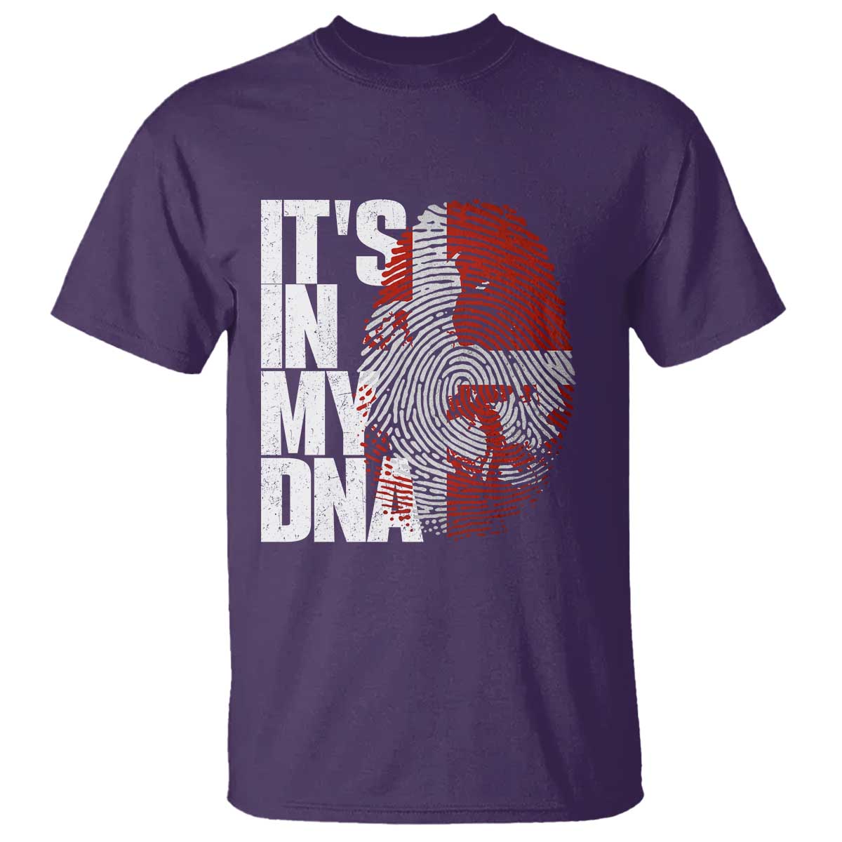 It's in My DNA T Shirt Denmark Map Flag Danish Gift