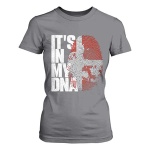 It's in My DNA T Shirt For Women Denmark Map Flag Danish Gift