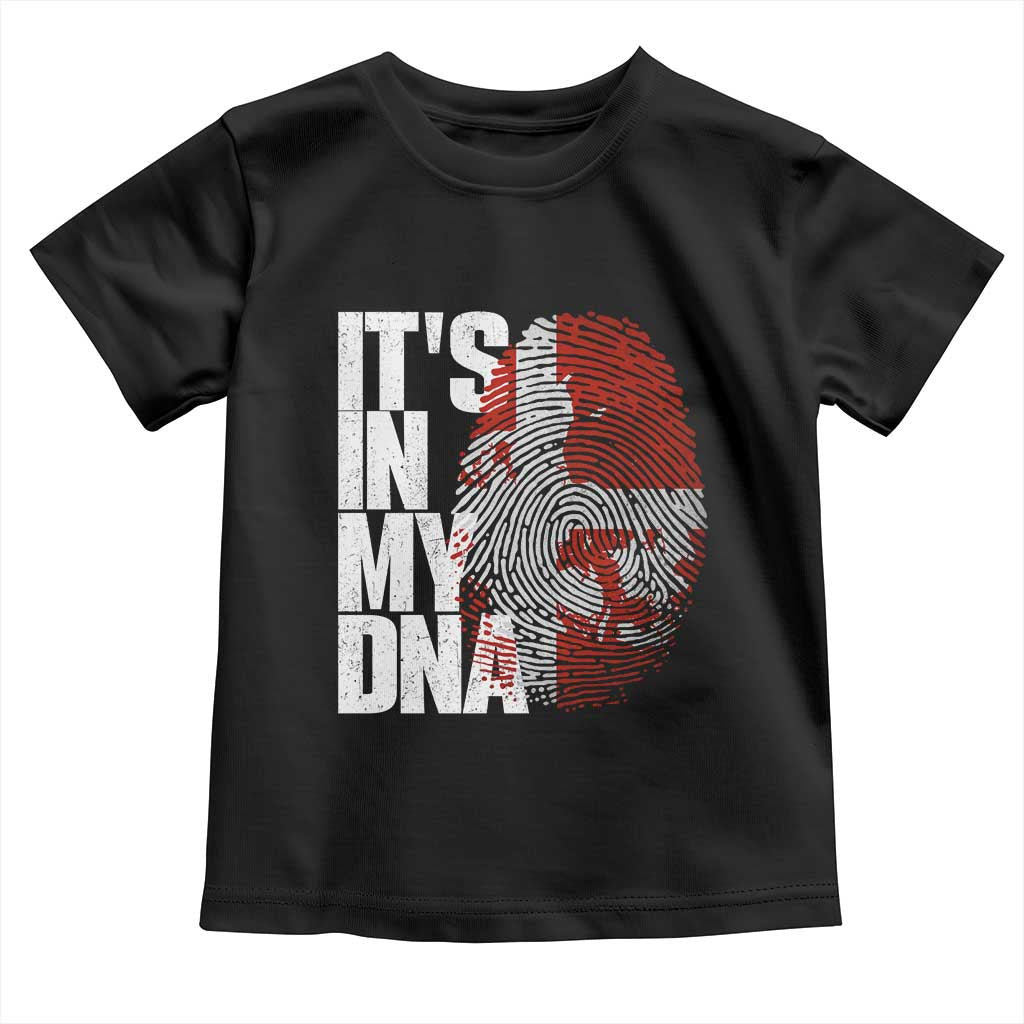 It's in My DNA Toddler T Shirt Denmark Map Flag Danish Gift TS14 Black Print Your Wear