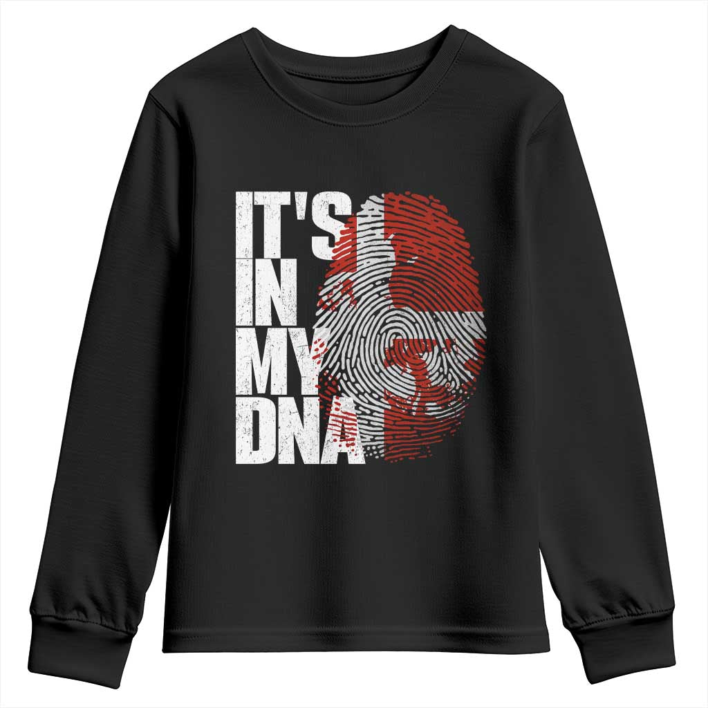 It's in My DNA Youth Sweatshirt Denmark Map Flag Danish Gift