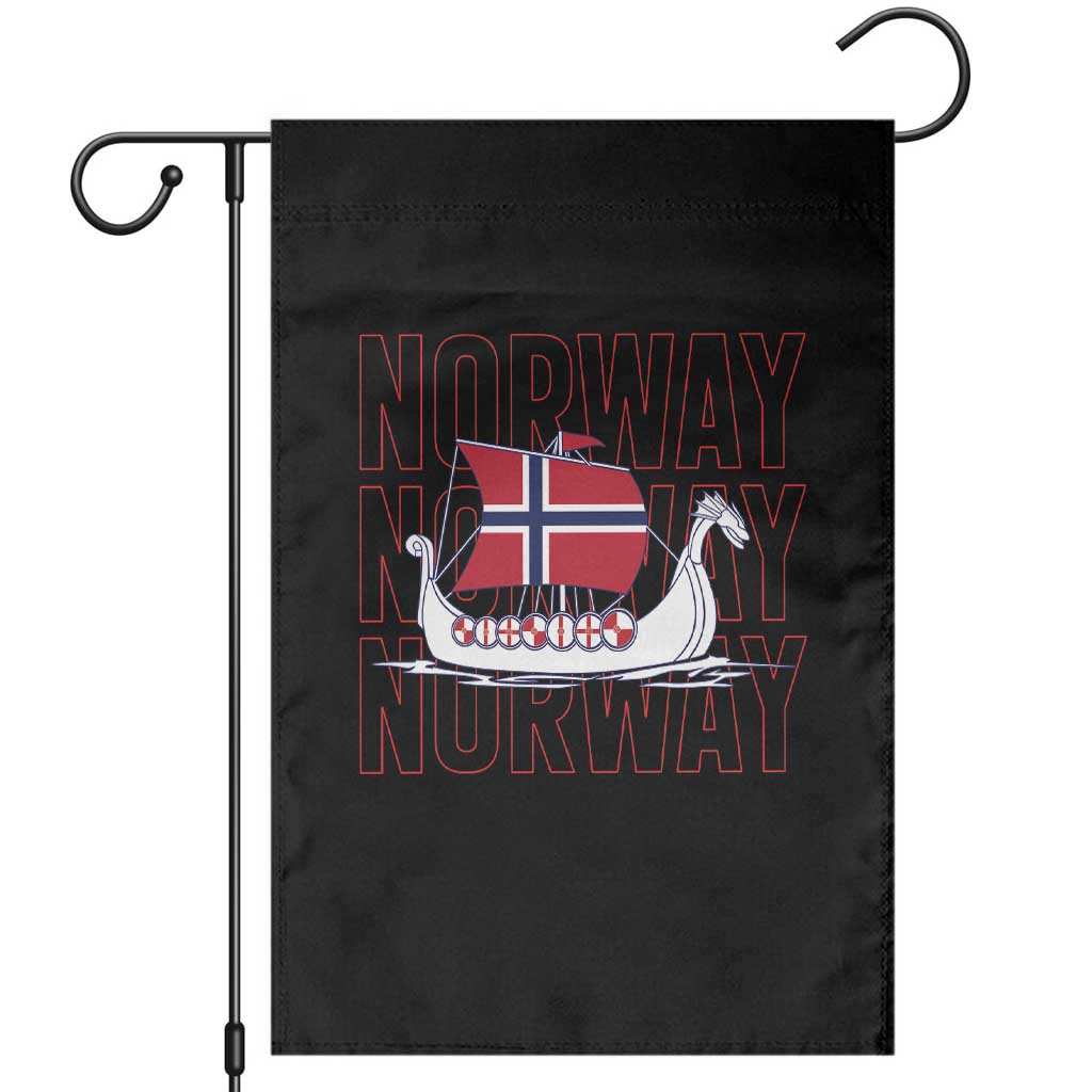 Norwegian Viking Ship Flag Boat Norway Heritage Garden Flag
