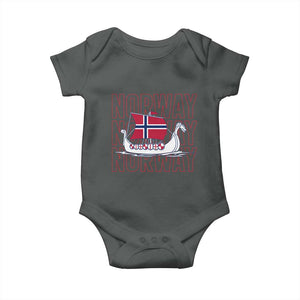 Norwegian Viking Ship Flag Boat Norway Heritage Baby Onesie