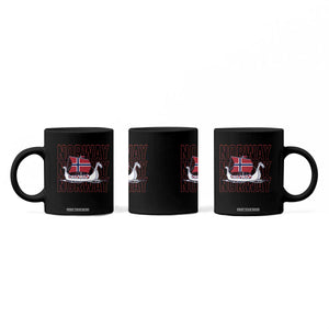 Norwegian Viking Ship Flag Boat Norway Heritage Coffee Mug