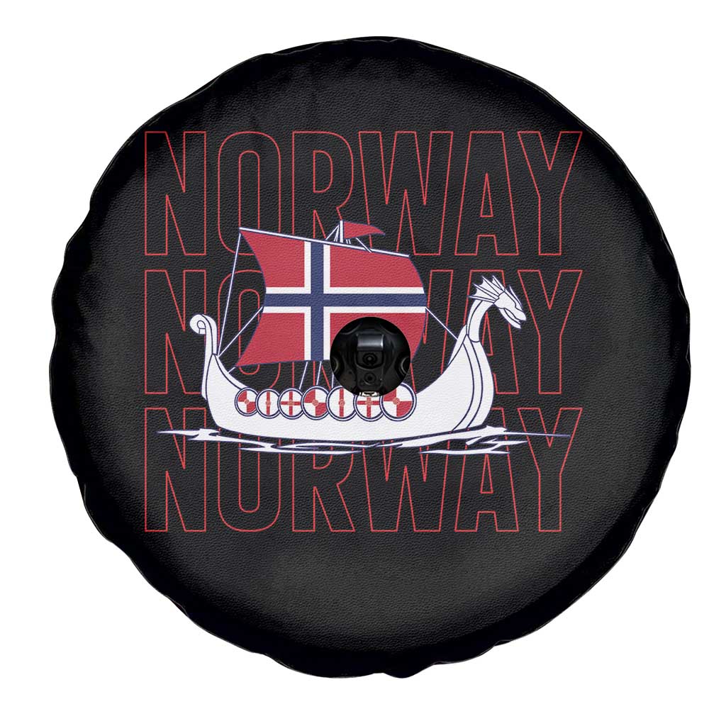 Norwegian Viking Ship Flag Boat Norway Heritage Spare Tire Cover