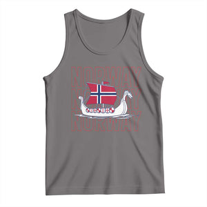 Norwegian Viking Ship Flag Boat Norway Heritage Tank Top