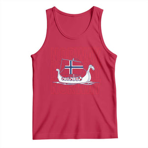Norwegian Viking Ship Flag Boat Norway Heritage Tank Top