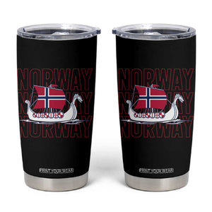 Norwegian Viking Ship Flag Boat Norway Heritage Tumbler Cup