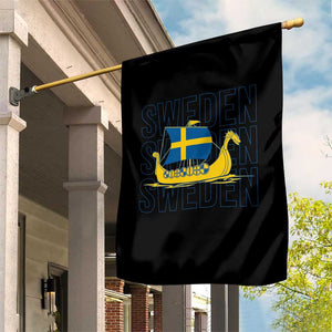 Swedish Viking Ship Sverige Sweden Flag Boat Viking Garden Flag