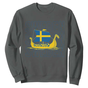 Swedish Viking Ship Sverige Sweden Flag Boat Viking Sweatshirt