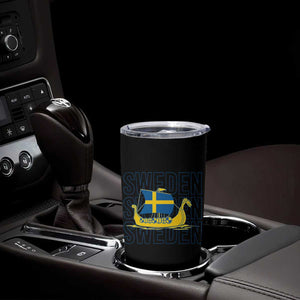 Swedish Viking Ship Sverige Sweden Flag Boat Viking Tumbler Cup