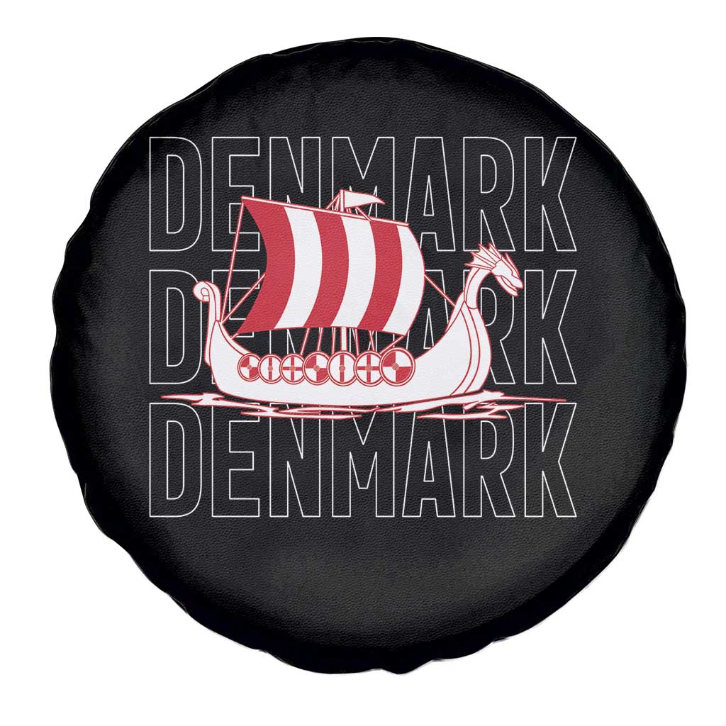 Denmark Flag Viking Ship Danes Danish Roots Dansk Denmark Spare Tire Cover