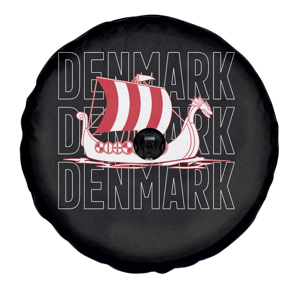 Denmark Flag Viking Ship Danes Danish Roots Dansk Denmark Spare Tire Cover
