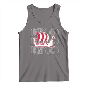 Denmark Flag Viking Ship Danes Danish Roots Dansk Denmark Tank Top