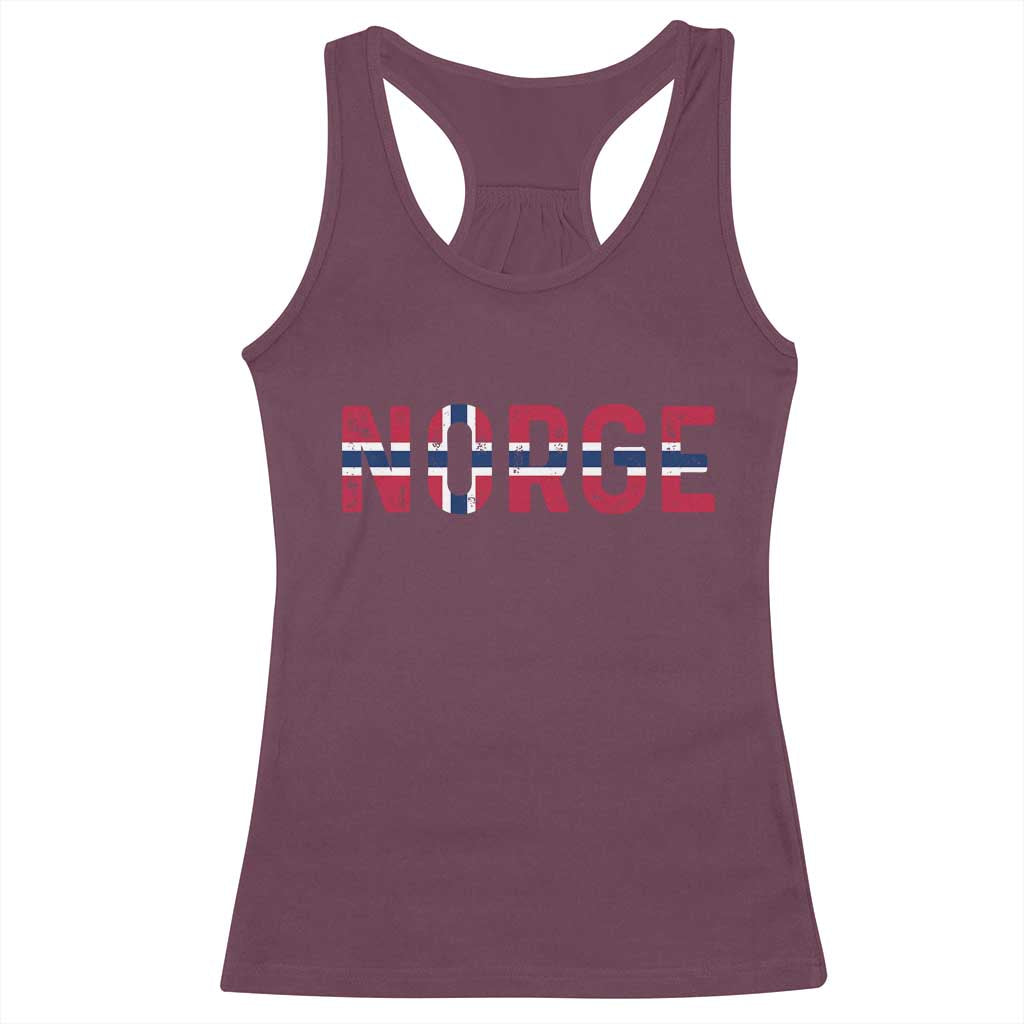 Norge Flag Norway Racerback Tank Top Norwegian Home Love Family