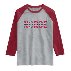 Norge Flag Norway Raglan Shirt Norwegian Home Love Family