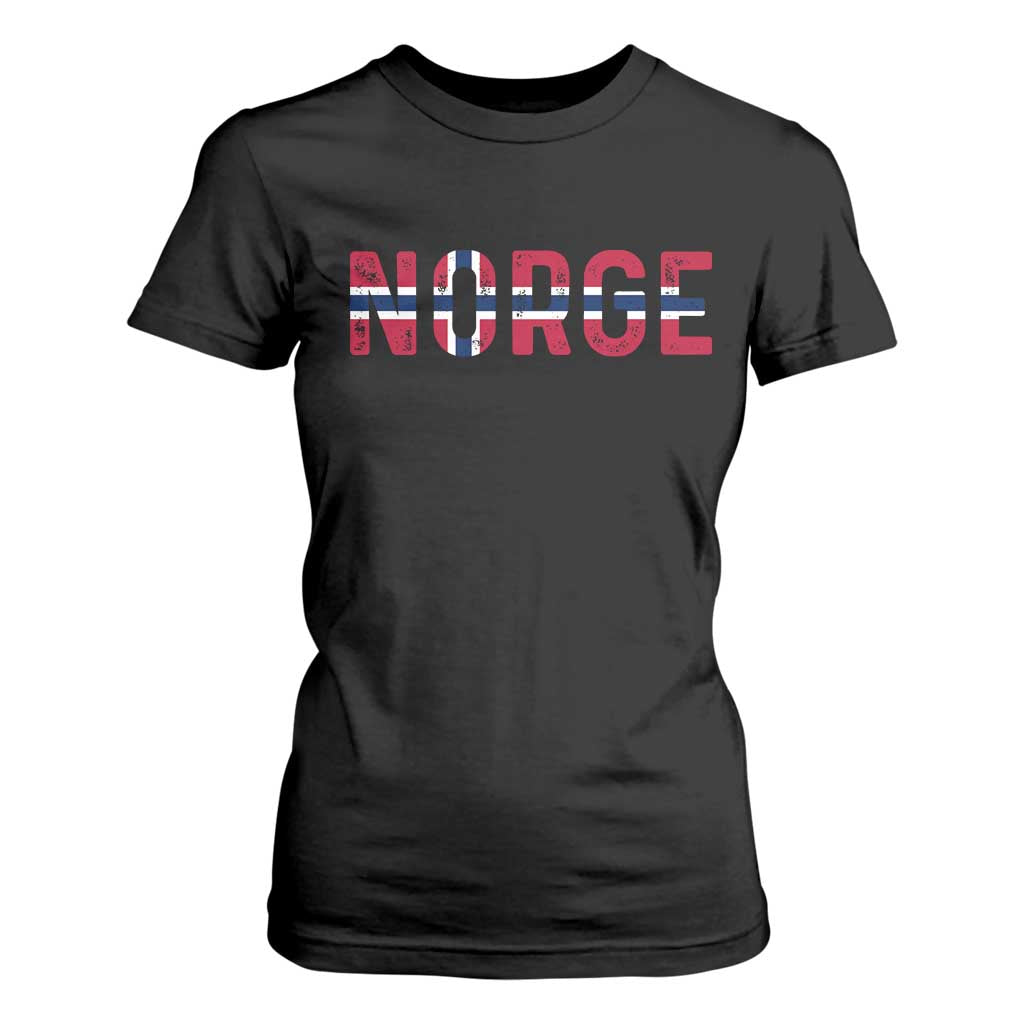 Norge Flag Norway T Shirt For Women Norwegian Home Love Family