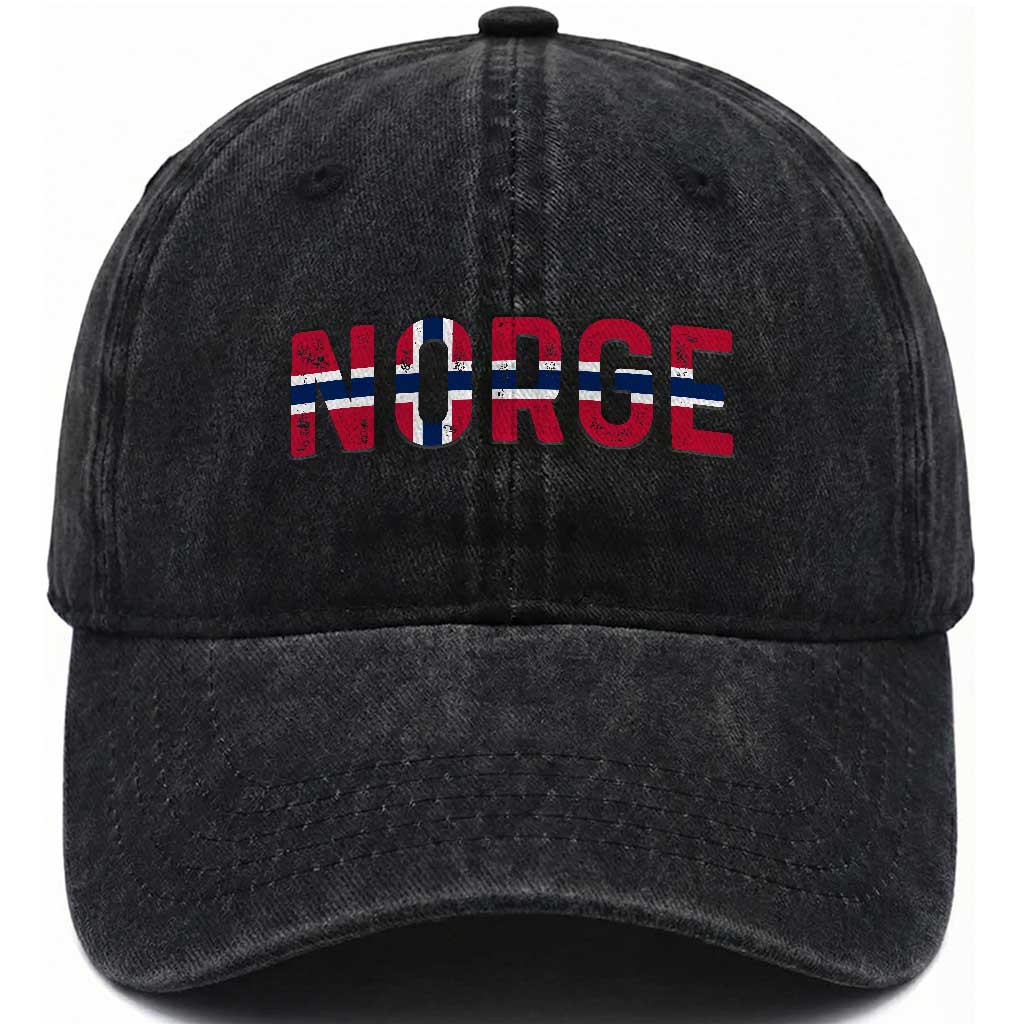 Norge Flag Norway Washed Cotton Baseball Cap Norwegian Home Love Family
