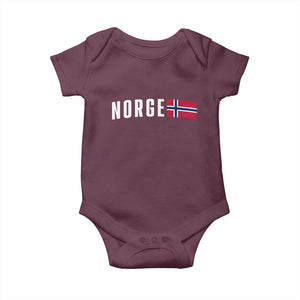 Norway Norge Norwegian Flag Graphic Baby Onesie