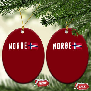 Norway Norge Norwegian Flag Graphic Ceramic Ornament
