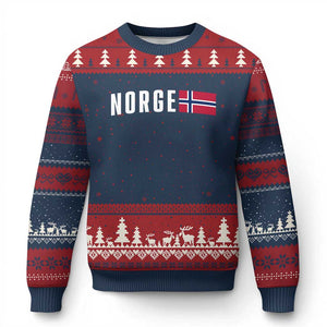 Norway Norge Norwegian Flag Graphic Ugly Christmas Sweater