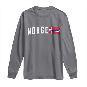 Norway Norge Norwegian Flag Graphic Long Sleeve Shirt