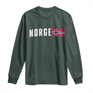 Norway Norge Norwegian Flag Graphic Long Sleeve Shirt
