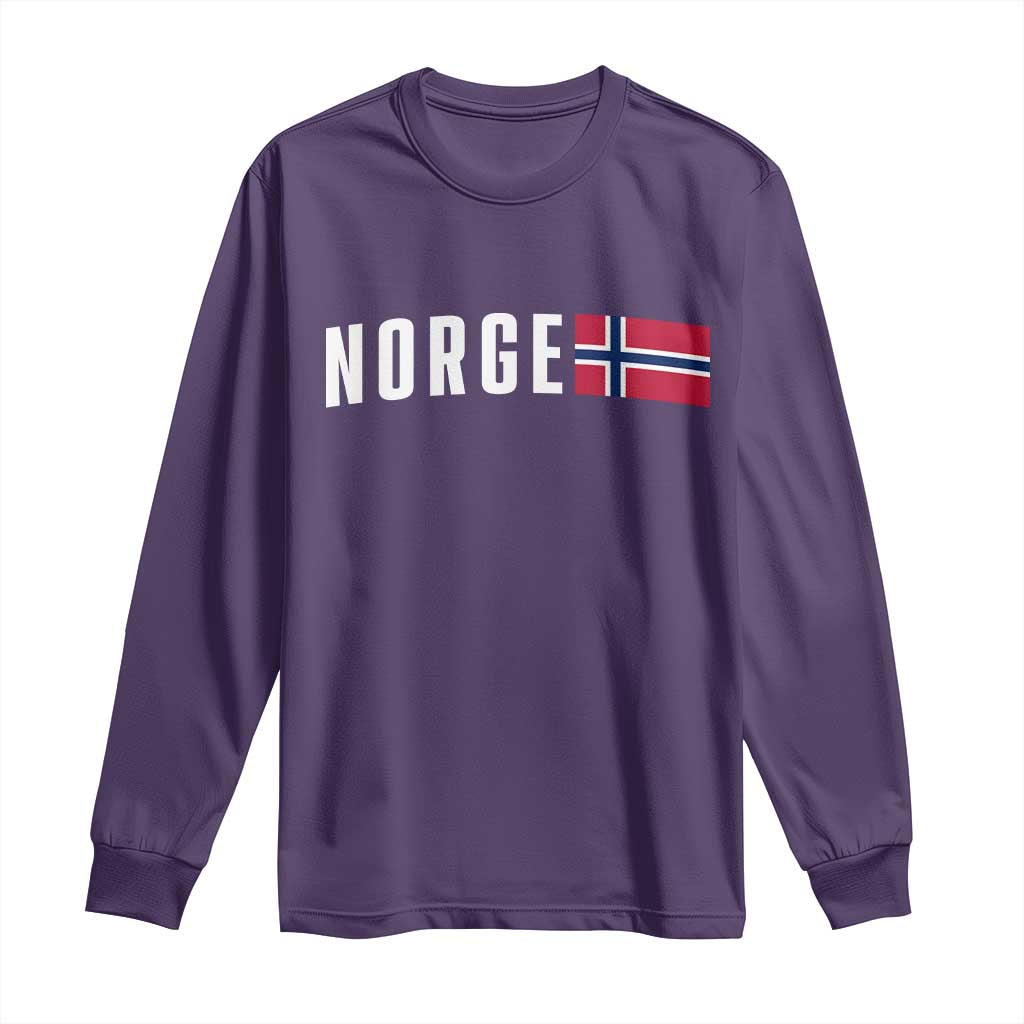 Norway Norge Norwegian Flag Graphic Long Sleeve Shirt