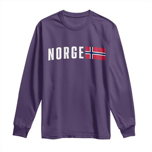 Norway Norge Norwegian Flag Graphic Long Sleeve Shirt