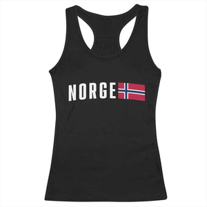 Norway Norge Norwegian Flag Graphic Racerback Tank Top