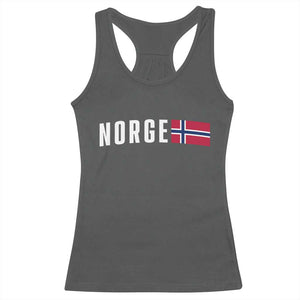 Norway Norge Norwegian Flag Graphic Racerback Tank Top
