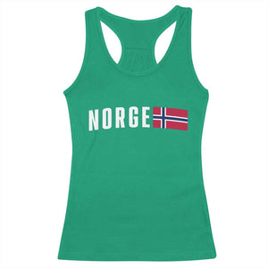 Norway Norge Norwegian Flag Graphic Racerback Tank Top