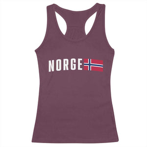 Norway Norge Norwegian Flag Graphic Racerback Tank Top