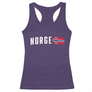 Norway Norge Norwegian Flag Graphic Racerback Tank Top