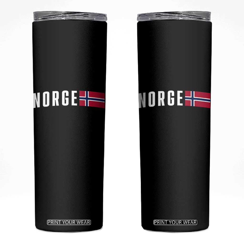 Norway Norge Norwegian Flag Graphic Skinny Tumbler