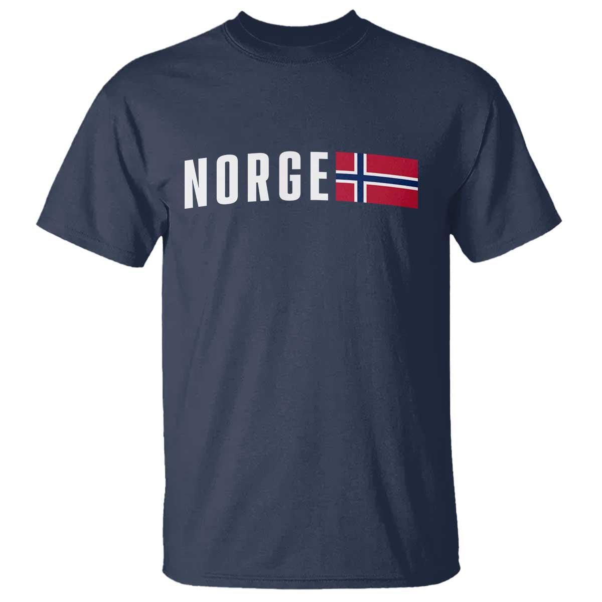 Norway Norge Norwegian Flag Graphic T Shirt TS14 Navy Print Your Wear