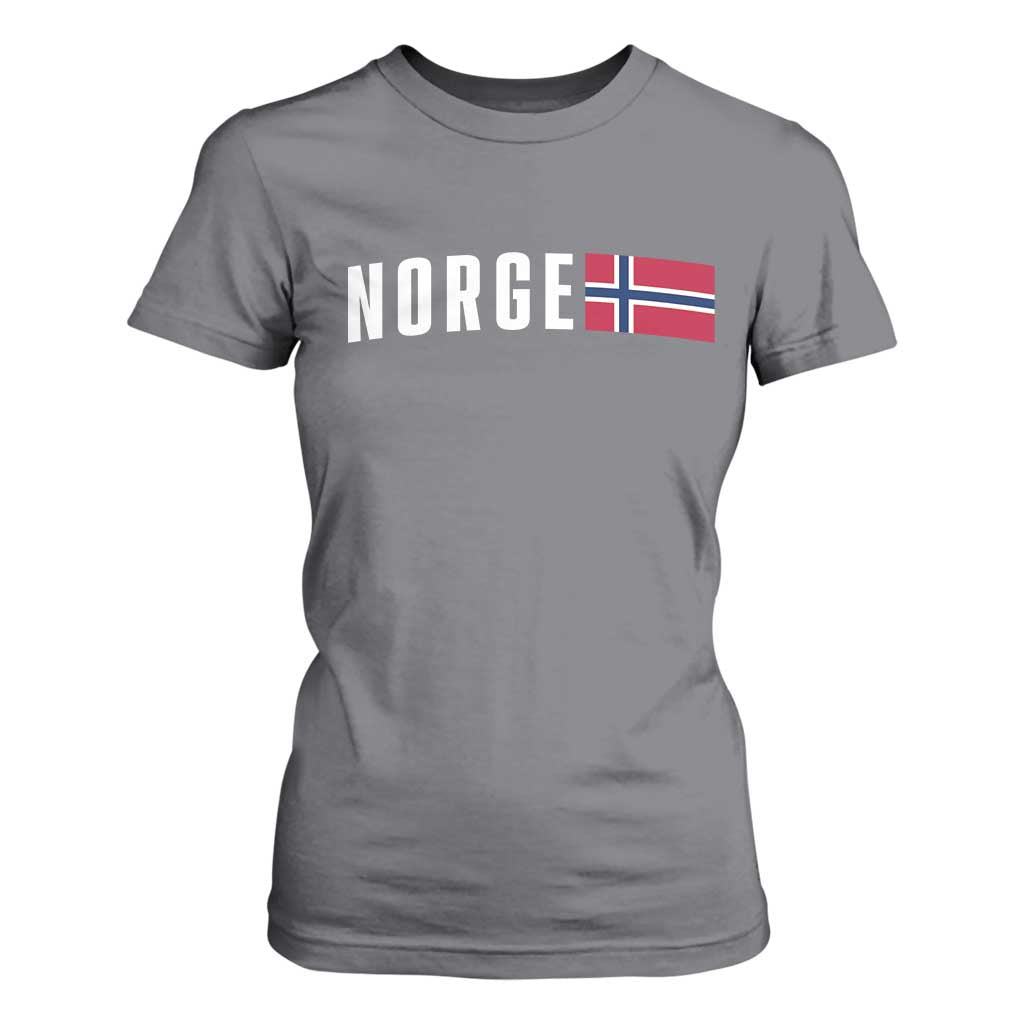 Norway Norge Norwegian Flag Graphic T Shirt For Women