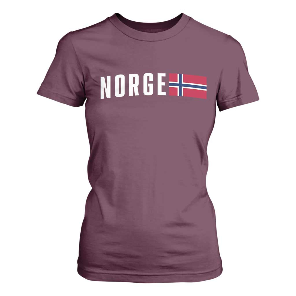 Norway Norge Norwegian Flag Graphic T Shirt For Women