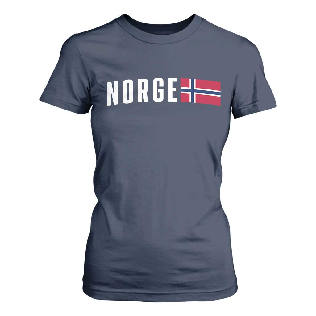 Norway Norge Norwegian Flag Graphic T Shirt For Women