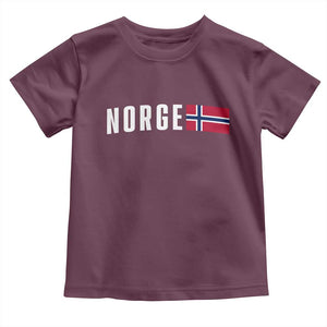 Norway Norge Norwegian Flag Graphic Toddler T Shirt